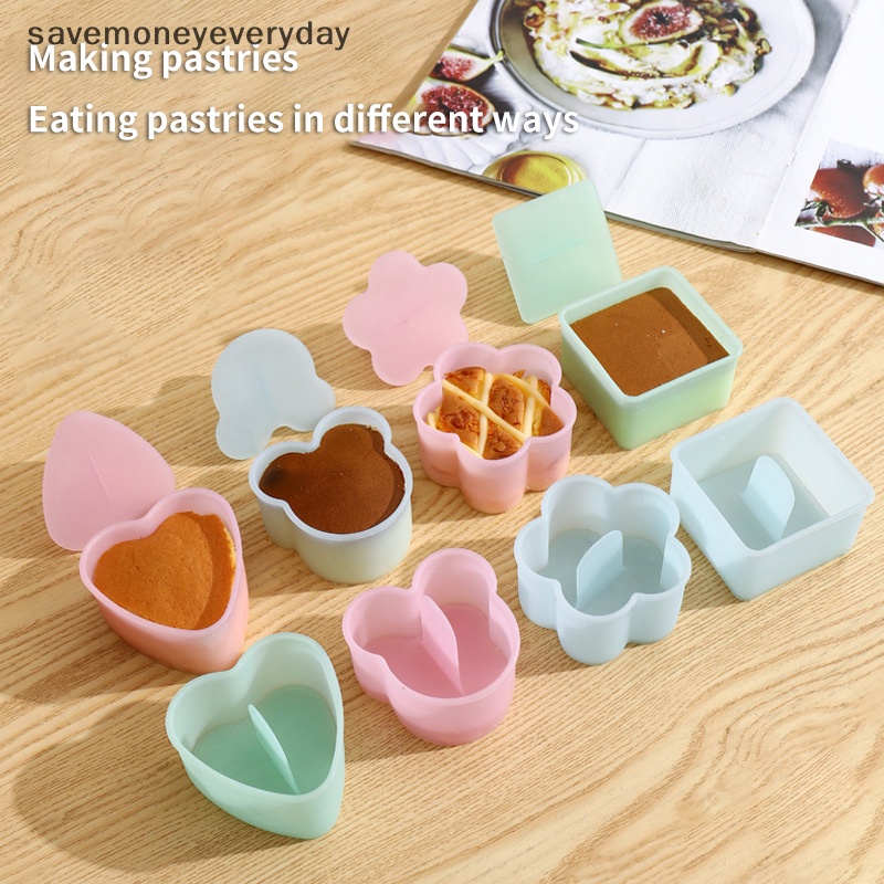 8 cái / bộ khuôn cơm nắm hoạt hình sáng tạo tự làm khuôn sushi gia dụng dụng cụ nhà bếp bữa trưa sáng tạo bento ba màu loại báo chí boutique