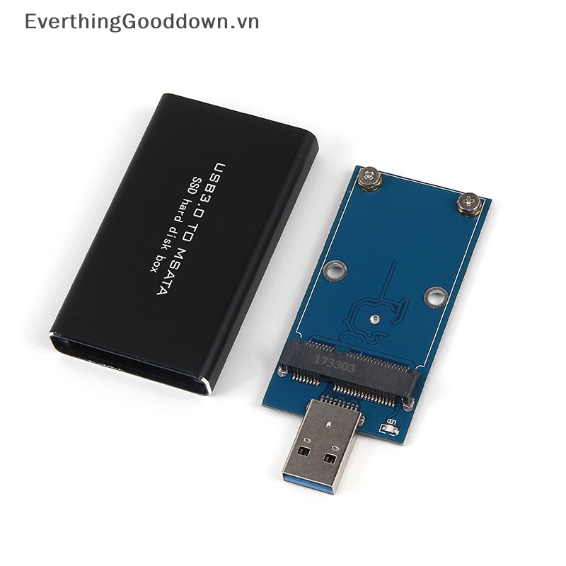 Everthinggooddown msata to ssd solid state usb3.0 case hard disk adapter bên ngoài hdd mobile box vn