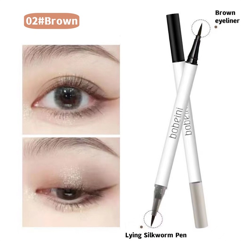 Bút kẻ mắt trang điểm mắt hai đầu abpopa & lying tằm lâu trôi khô nhanh