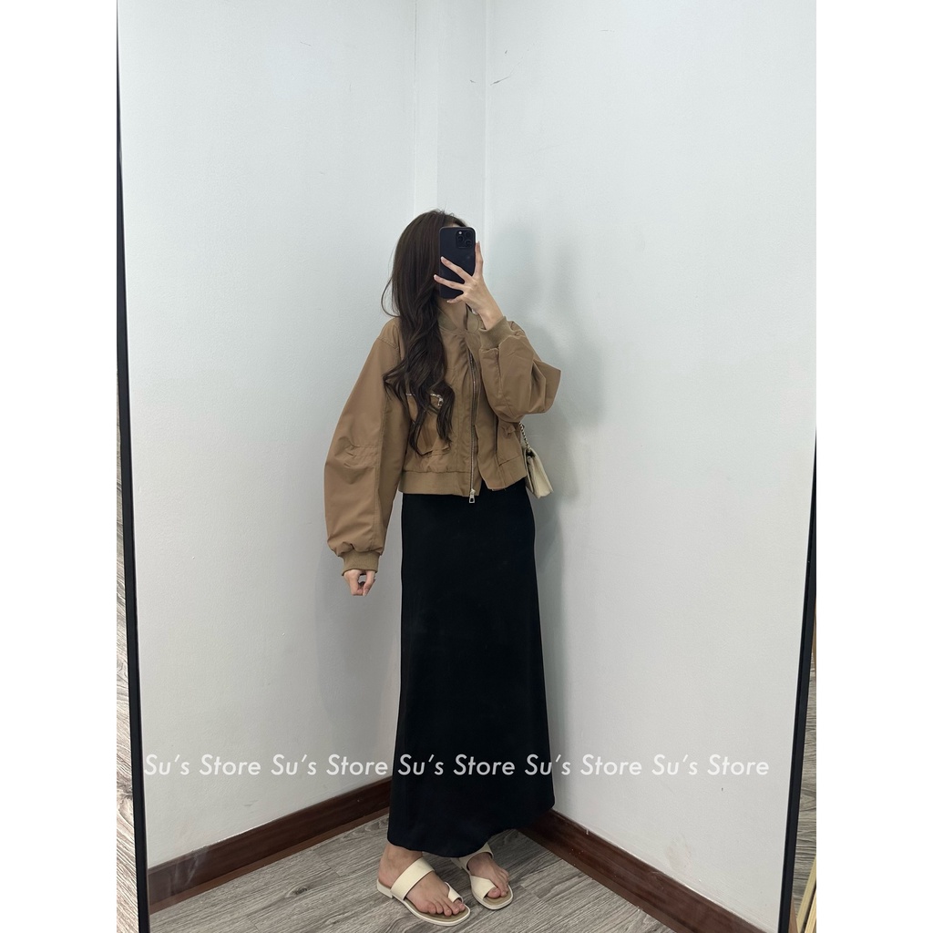 Áo khoác bomber chất gió lì 2 túi khoá nhôm A2808 SUSSTORE