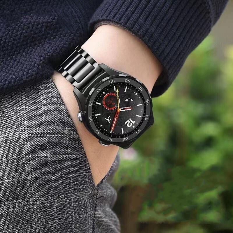 Dây đồng hồ kim loại,kích thước phổ quát size 18mm 20mm 22mm 24mm cho HuaWei Samsung Galaxy watch 4 3 classic 5 Pro