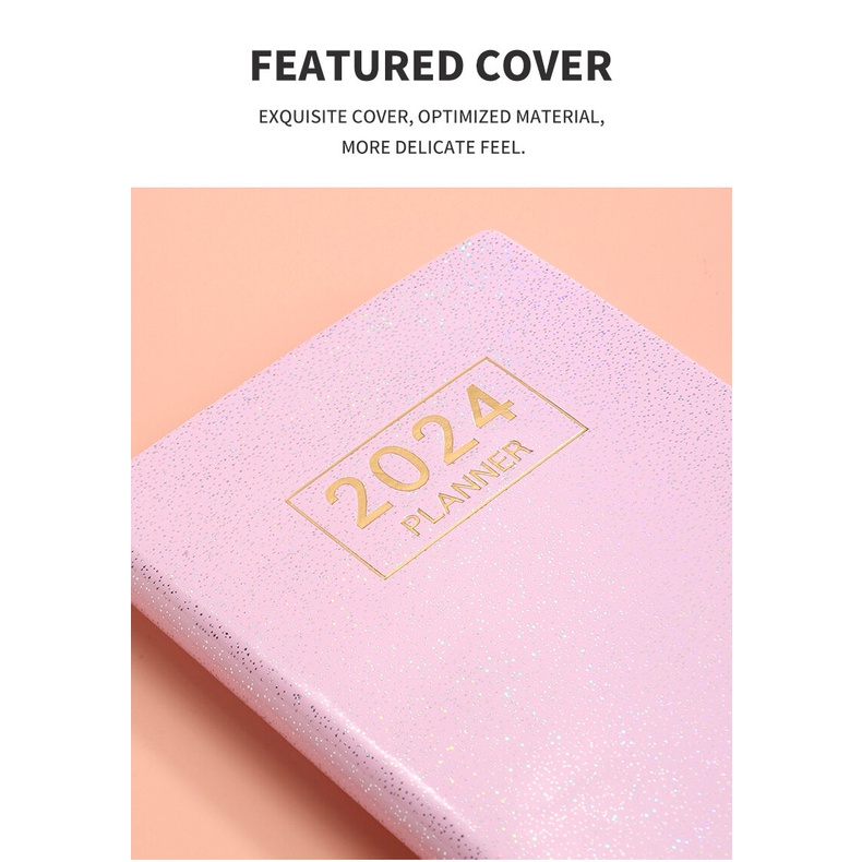 2024 a7 sách chương trình nghị sự mini pocket notebook laser bìa đầy màu sắc sách hướng dẫn sử dụng hiệu quả dễ dàng mang theo sách nhật ký sách phác thảo đồ dùng văn phòng phẩm