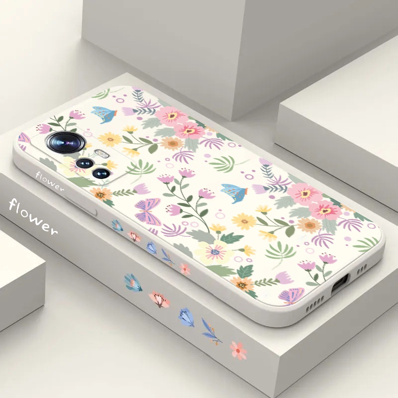 Hoa dễ thương bướm lá vỏ điện thoại cho xiaomi redmi note 12 pro plus 11s 11 10s 10 9s pro 12s poco x5 x4 x3 f5 pro redmi 10c 12c vỏ xiaomi 11t 10t 12 13 pro lite