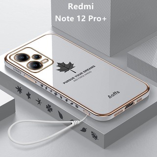 Ốp Lưng Redmi Note 12 Pro+ 5G Mềm Chống Sốc Họa Tiết Lá Phong Cho Ốp Điện Thoại Redmi Note 12 Pro Plus