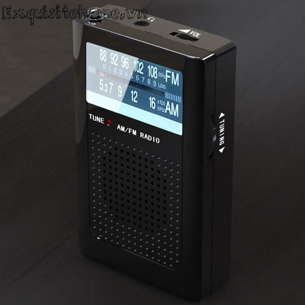 Máy thu radio fm bỏ túi di động với antenna fmam pointer đài phát thanh retro