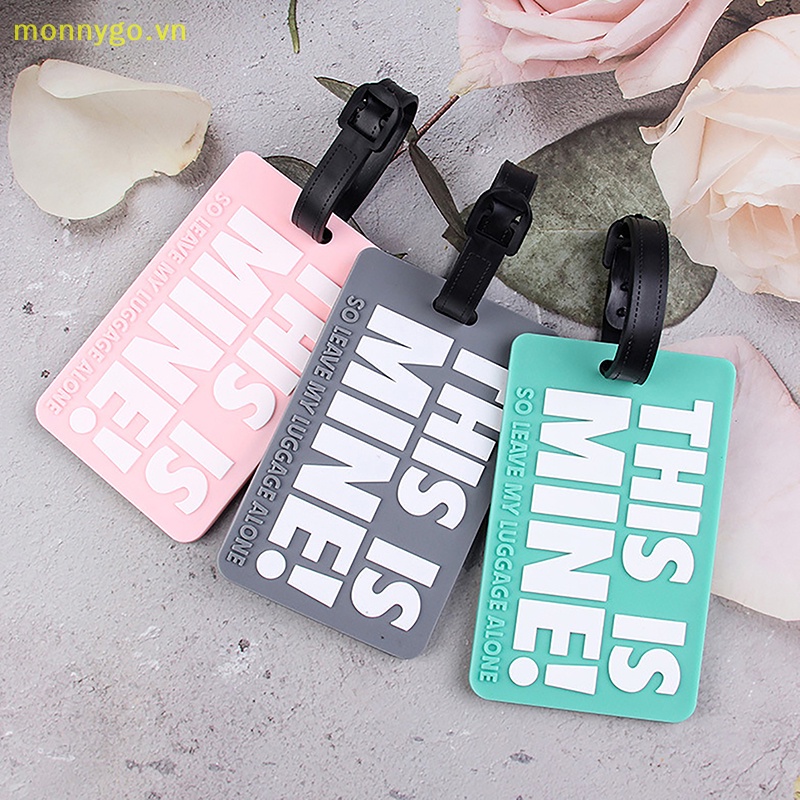 Monnygo thời trang thư sáng tạo phụ kiện du lịch dễ thương thẻ hành lý vali phong cách hoạt hình silicon nhãn du lịch di động vn