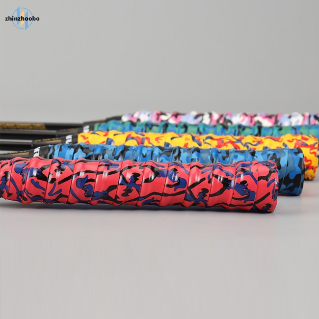 Zhin camouflage handle tape dày anti-slip thấm hút mồ hôi băng quấn mồ hôi cho vợt cầu lông tennis