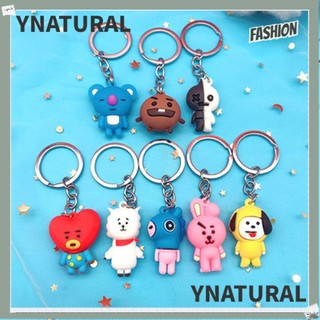 Móc khóa trang trí balo gắn hình BTS BT21 hoạt hình bằng cao su