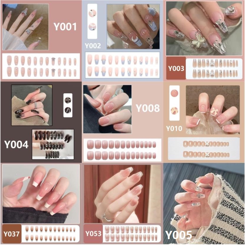 24 cái ngọt ngào mùa hè móng tay giả bản vá màu hồng long lanh khỏa thân báo chí trên móng tay phụ nữ có thể đeo được dán móng tay nghệ thuật hoàn thành đầy đủ móng tay giả