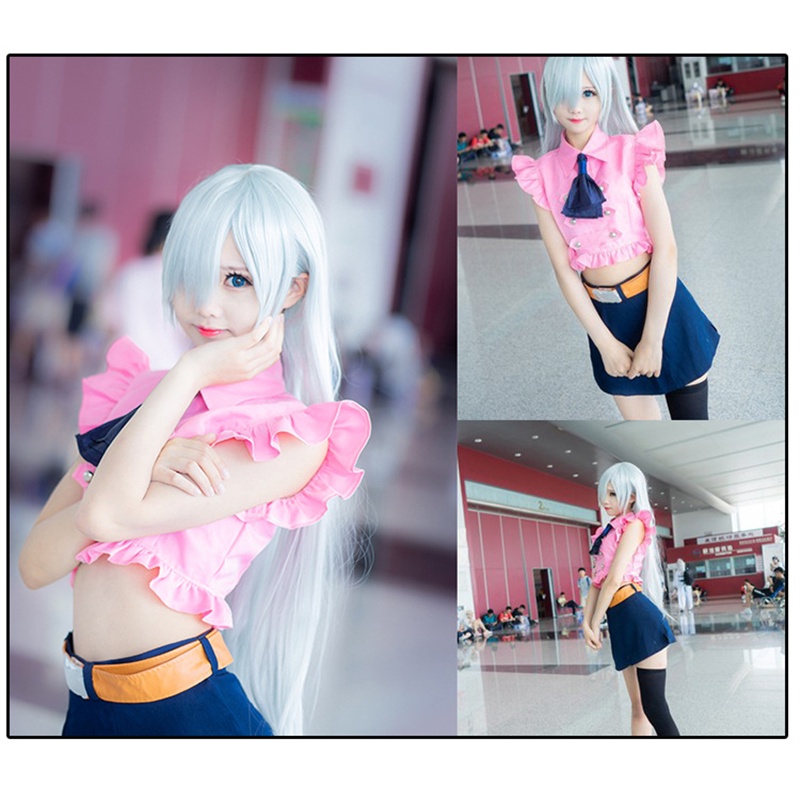 Bảy deadline sin cosplay cho cô gái trưởng thành, sư tử elizabeth, quần áo mùa hè, thắt lưng, thắt nơ