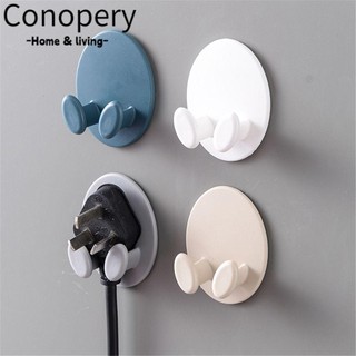 Conopery 2 cái móc lưu trữ treo tường tự dính phòng tắm nhà bếp ổ cắm điện