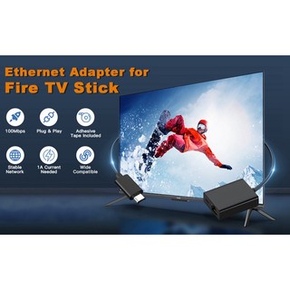 🔥Micro-usb Ethernet Adapter Card Mạng Ethernet Adapter Đen Ethernet Adapter Micro-USB Sang 100M Card Mạng Cho 4K Fire TV Stick Ethernet Switch Router