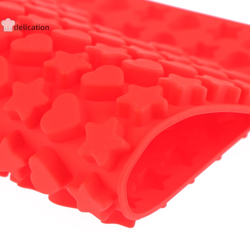 Khuôn silicon ELEBUY làm bánh/ kẹo/ socola hình trái tim/ ngôi sao nhiều ngăn