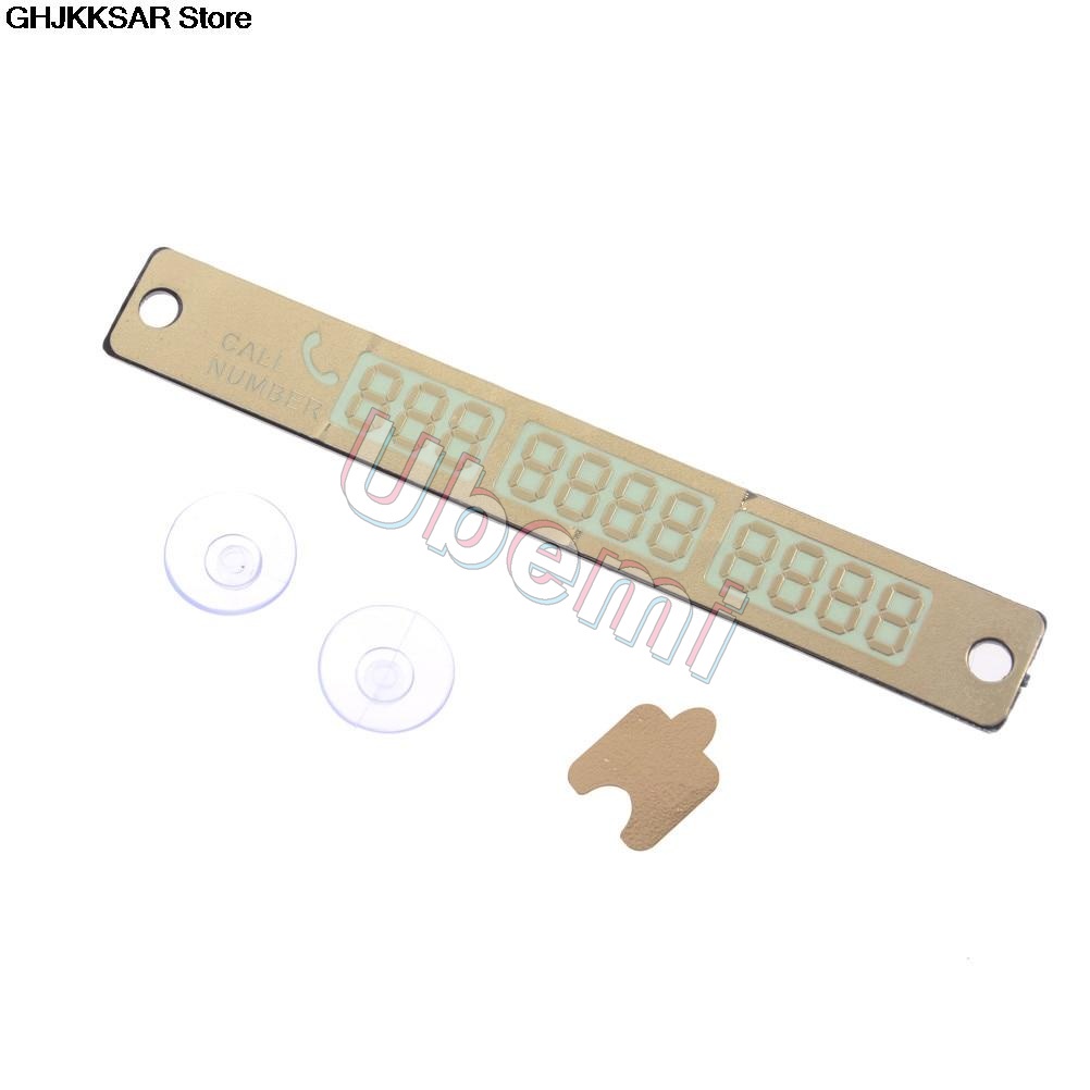 2023 phong cách ô tô thời trang số điện thoại nhãn dán thẻ ban đêm phát sáng tạm thời thẻ đậu xe ô tô tấm hút thẻ số điện thoại