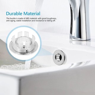Multi-purpose kitchen sink hole round overflow cover / round trim chrome solid brass sink hole round drain cap / phòng tắm vòi chậu chèn trang trí nội thất