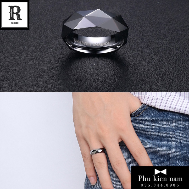 Nhẫn Nam nữ Trơn N026 - Nhẫn Thép Vonfram Cao cấp Không gỉ