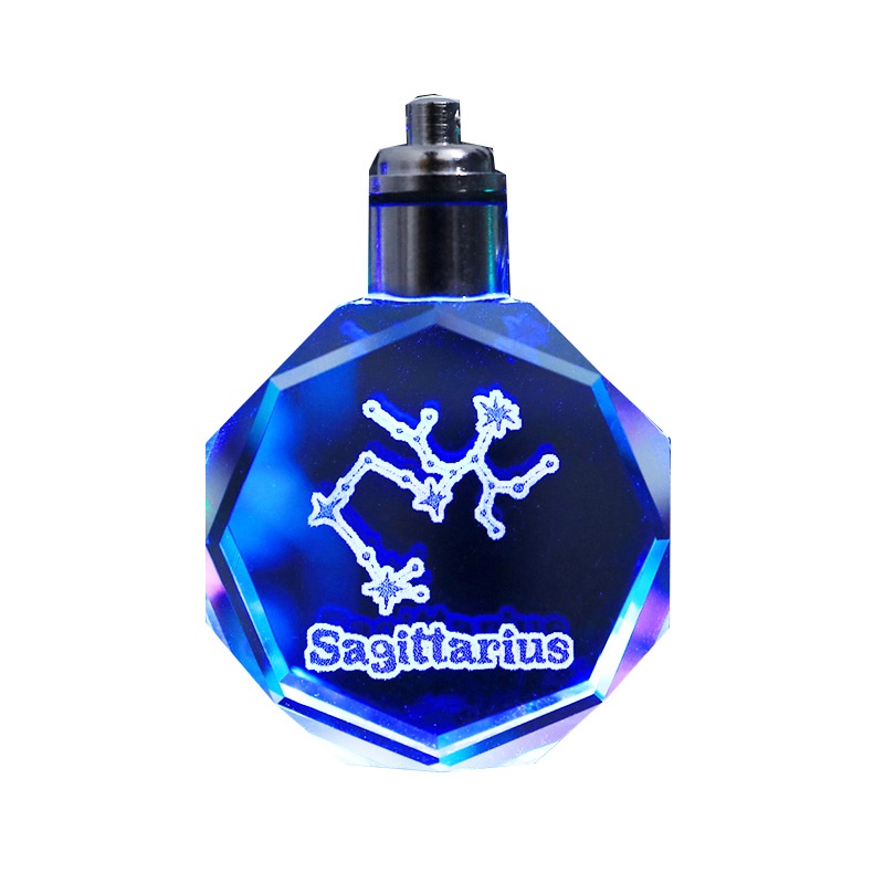 12 mười hai chòm sao pha lê móc khóa túi đi học cô gái cặp đôi sinh nhật trang trí đồ chơi trẻ em món quà nhỏ