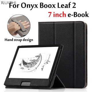 Vỏ cho onyx boox leaf 2 7 inch e book reader vỏ bảo vệ cho boox leaf2 e-book smart với thiết kế dây đeo tay shell funda