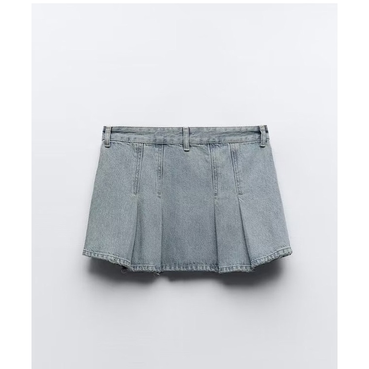 Zara Chân Váy Ngắn Xếp Ly Lưng Vừa Phong Cách Âu Mỹ Thời Trang Mùa Hè Cho Nữ6045204