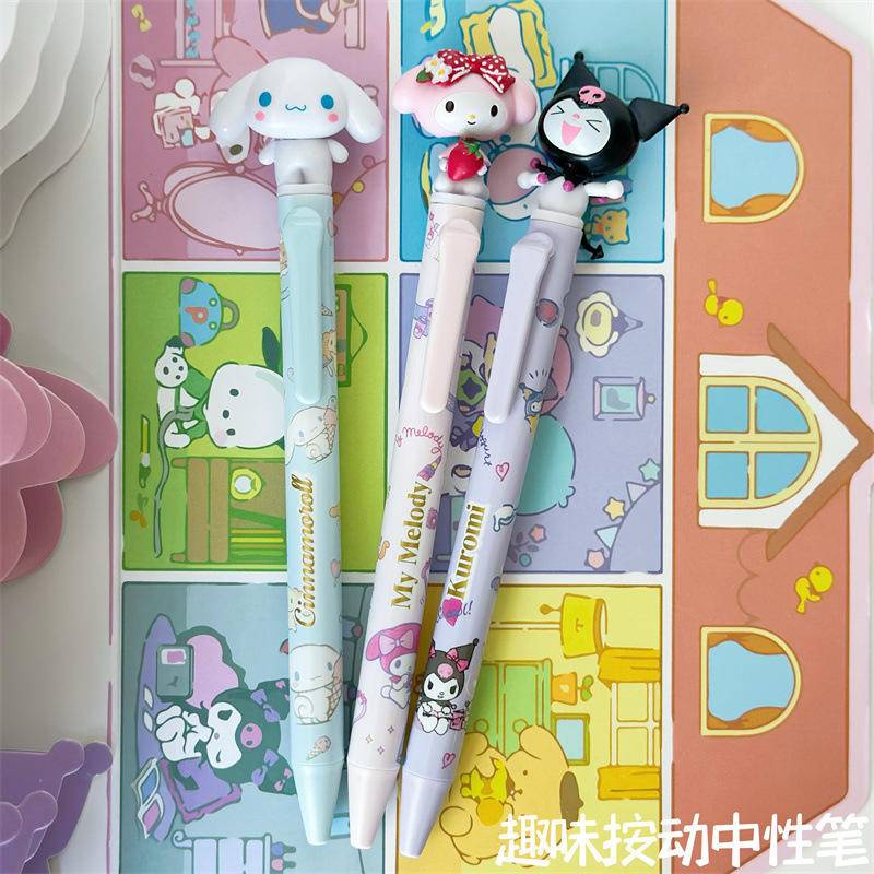 3 cái / bộ sanrio mymelody kuromi cinnamoroll 0.5mm kawaii bút gel cơ khí dễ thương văn phòng phẩm trường văn phòng đồ dùng viết trang trí phụ kiện quà tặng ngày trẻ em