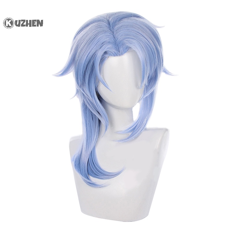 Kuzhen mô phỏng da đầu genshin impact kamisato ayato cosplay tóc giả anime cosplay tóc giả hot