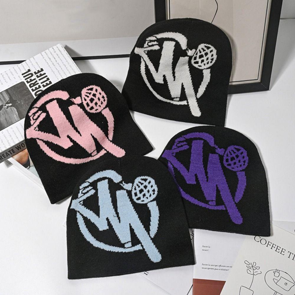 Einway Mũ Dệt Kim ins Thiết Kế hip hop Ấm Áp y2k