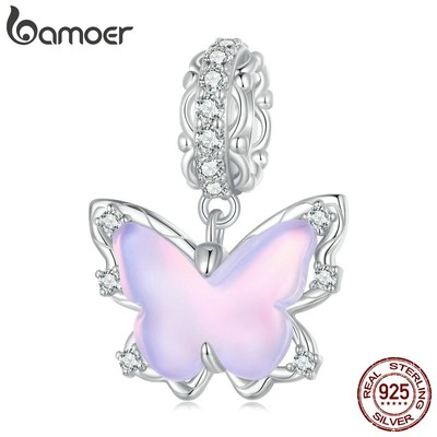 Bamoer Mặt Dây Chuyền Hình Bướm Bằng Bạc 925