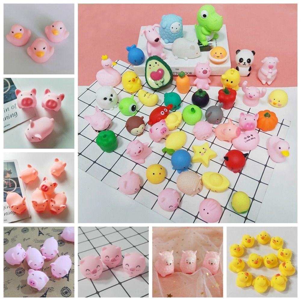 Avalentine Set 5 Đồ Chơi Nắn Bóp Đàn Hồi Giảm Tiếng Ồn Hình Động Vật Hoạt Hình Bằng Cao Su Dễ Thương Cho Bé Khi Tắm