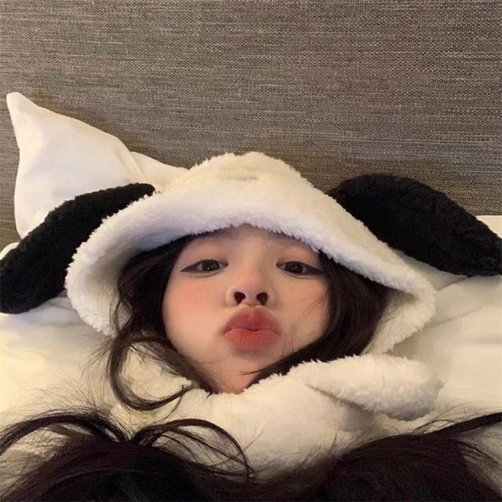 Muvako Mũ Trùm Đầu Giữ Ấm Mùa Đông Họa Tiết Hoạt Hình Dễ Thương Cho Nữ