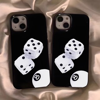 Ôp Điện Thoại Silicon Dẻo Họa Tiết Xúc Xắc Màu Trắng Đen Độc Đáo Chống Sốc Cho iphone 14 13 12 11 pro xs max x xr 7 + 8 plus Ốp