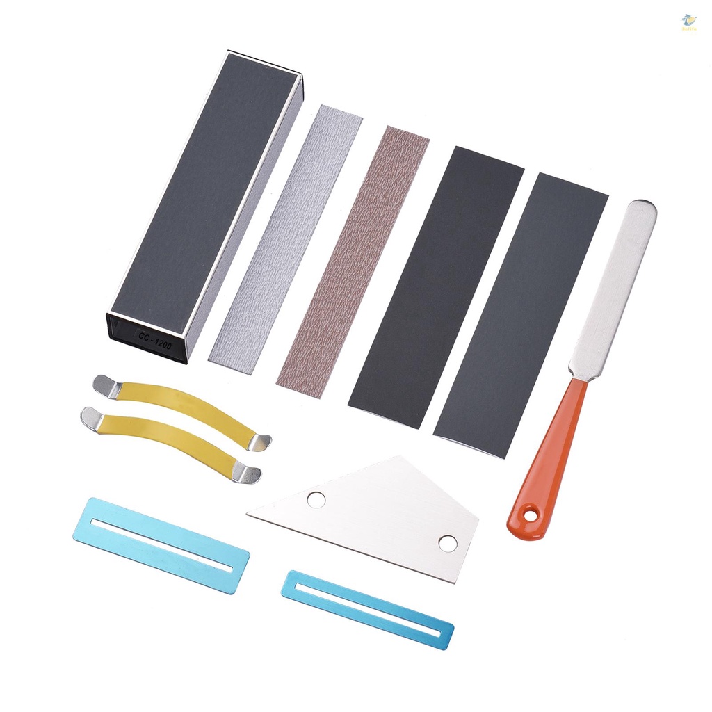 Bộ công cụ bảo trì sửa chữa đàn guitar 3elife bao gồm tệp phím đàn guitar + thước cân bằng + thanh cân bằng 15cm + bộ tách dây + bảo vệ bàn phím + giấy nhám