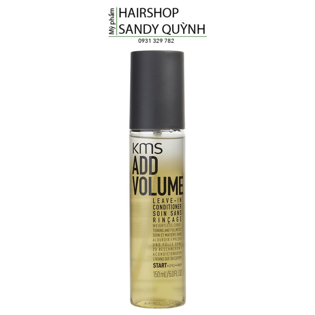 XỊT DƯỠNG XẢ KHÔ TẠO PHỒNG VÀ LÀM DÀY TÓC KMS ADD VOLUME LEAVE IN CONDITIONER 150ML