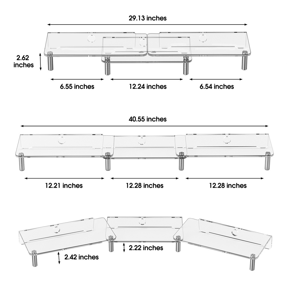 Chân đế màn hình kép có thể điều chỉnh độ dài và góc màn hình kép chân đế máy tính để bàn