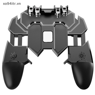 Xoitr pubg controller ak66 six finger gamepad trigger pubg metal trigger joy control pubg cho ios android mobile phone game pad vn