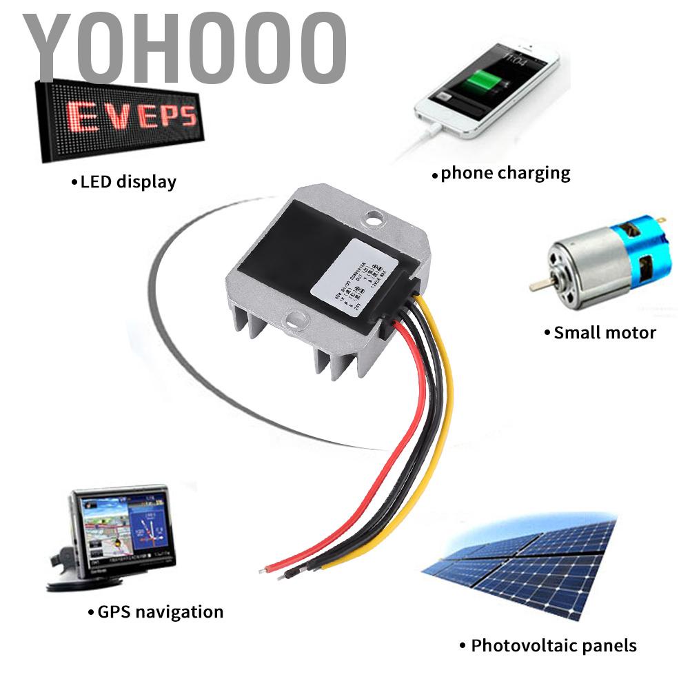 Yohooo DC-DC 24V To 12V Car  DC Converter 5A 60W Voltage Inverter Module Power Supply for Vehicle