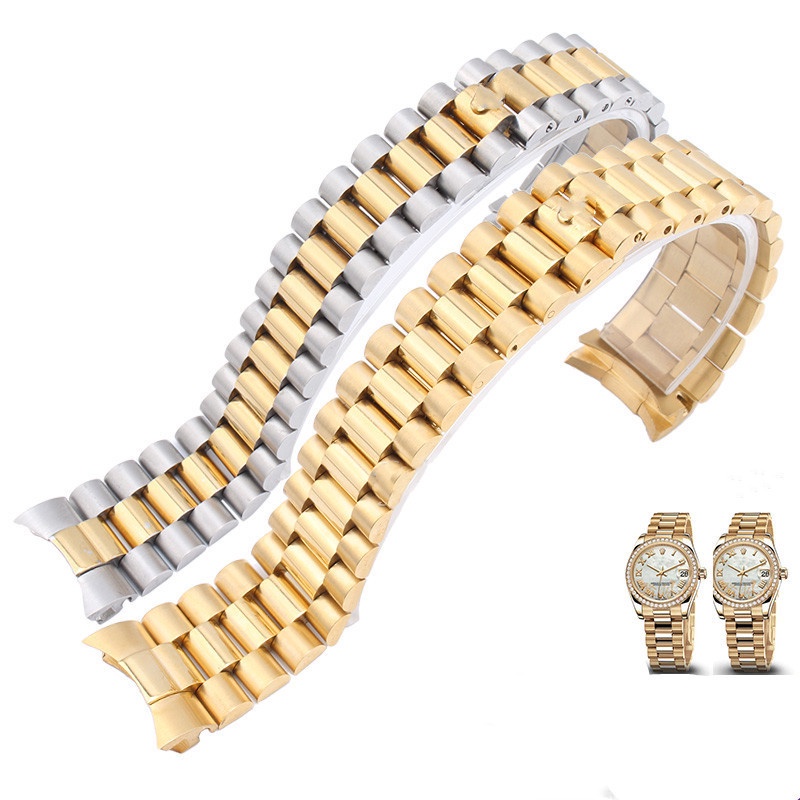 ROLEX Phù Hợp Dây Đeo Đồng Hồ Bằng Thép Không Gỉ Loại 41mm 13 17 20 21mm