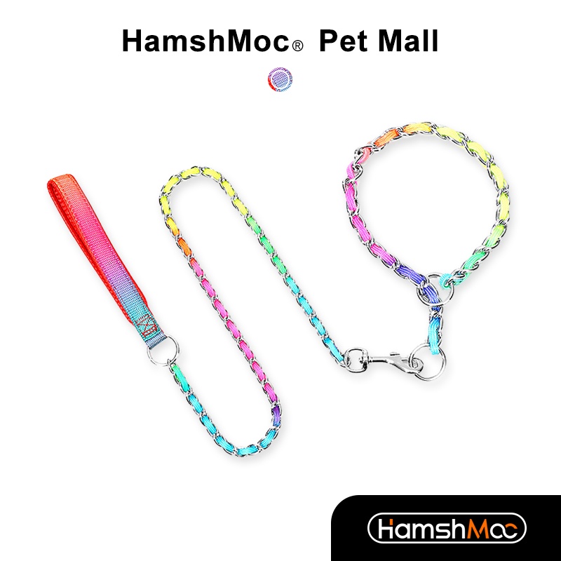 HamshMoc Dây Dắt Thú Cưng Đi Dạo Bằng Thép Không Gỉ Kèm Điều Khiển Chống Trượt