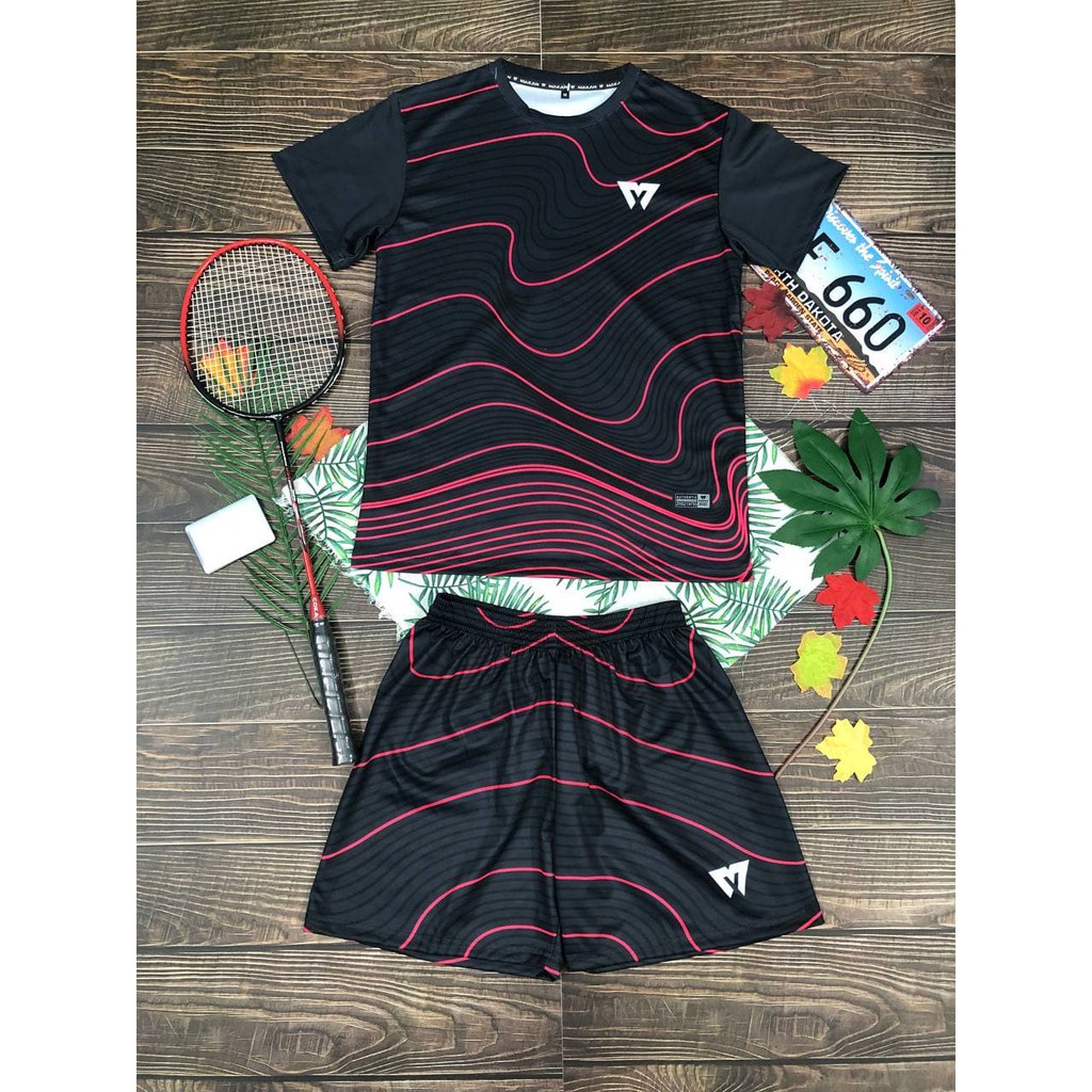 Áo Thun Bóng Đá In 3D Họa Tiết Sọc Gợn Sóng Thời Trang