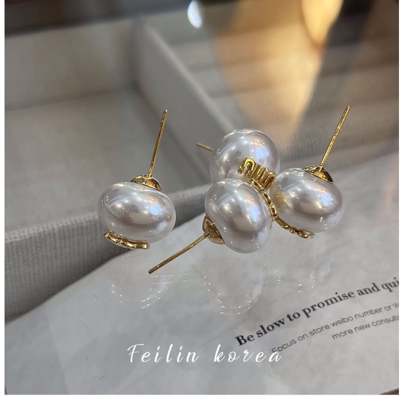 Bông Tai Mạ Bạc 925 Hình Chữ Đính Kim Cương Lấp Lánh Sang Trọng