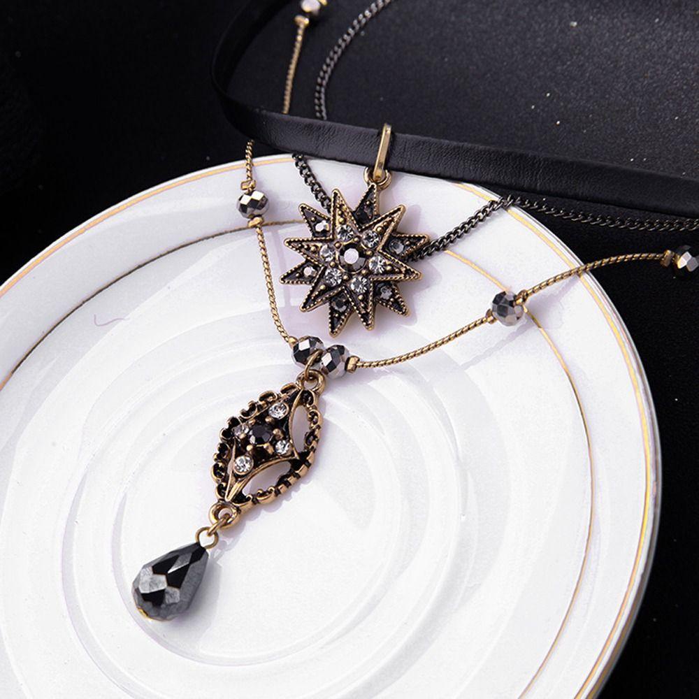 Dây Chuyền Da Mặt Ngôi Sao Nhiều Lớp Thời Trang Cho Nữ|Vòng Cổ Choker Thời Trang Cho Nữ