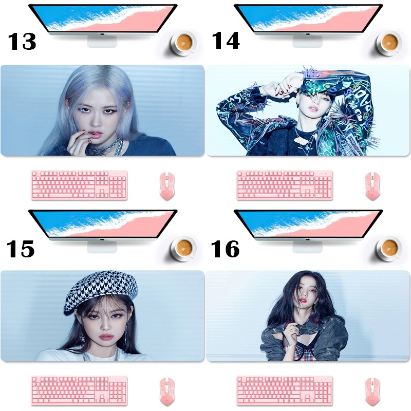 Tấm Lót Chuột Chống Trượt Hình BLACKPINK Jisoo, Jennie, Ros Và Lisa