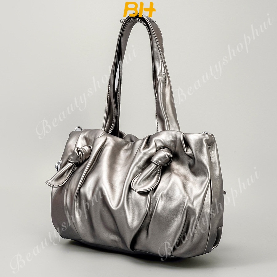 Túi Đeo Vai Xiaolongbao Kết Cấu Kim Loại Đơn Giản Hàng Mới Dành Cho Bạn Nữ