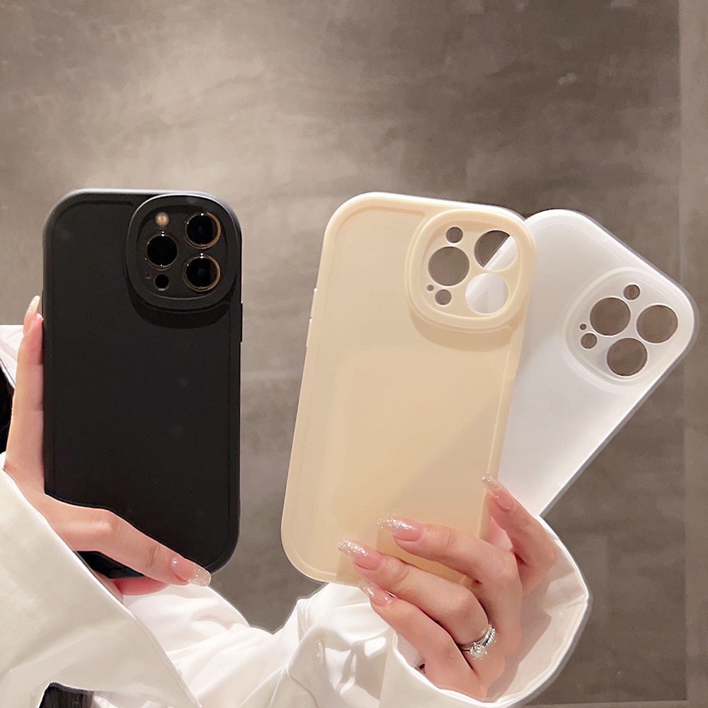 Ốp Điện Thoại Mềm Màu Trơn Đơn Giản Cho Iphone14 / 13pro / 11 / 12promax / 11ProMax