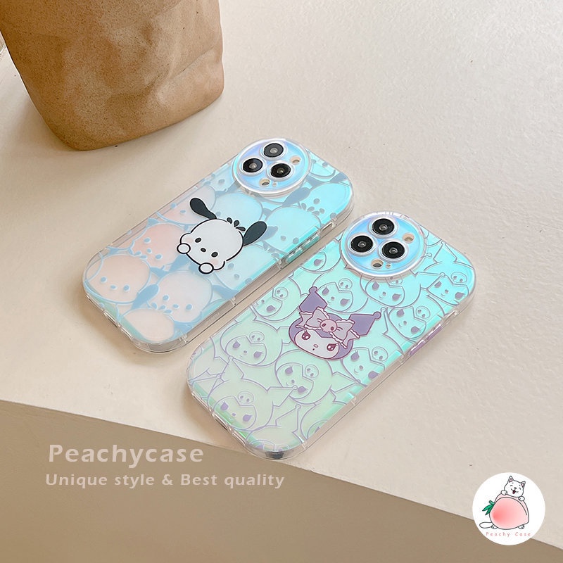 Ốp Điện Thoại TPU Dẻo Màu Laser Họa Tiết Hoạt Hình Chú Chó Dễ Thương Cho iPhone 14 13 12 Pro Max 11