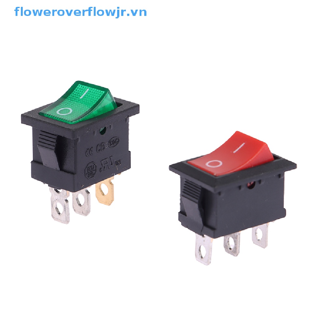 Set 5 Công Tắc Nhấn Tắt 2 Vị Trí 15 * 21MM KCD1 2 / 3Pin