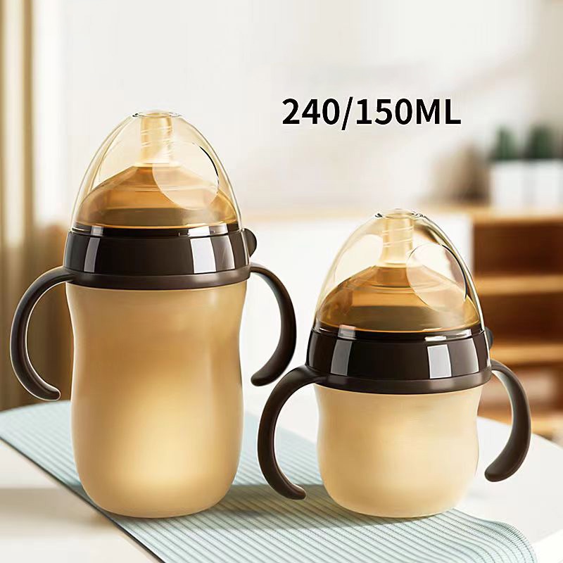 Bình Nước Bằng Silicone 150ml / 240ml Có Tay Cầm Tiện Dụng