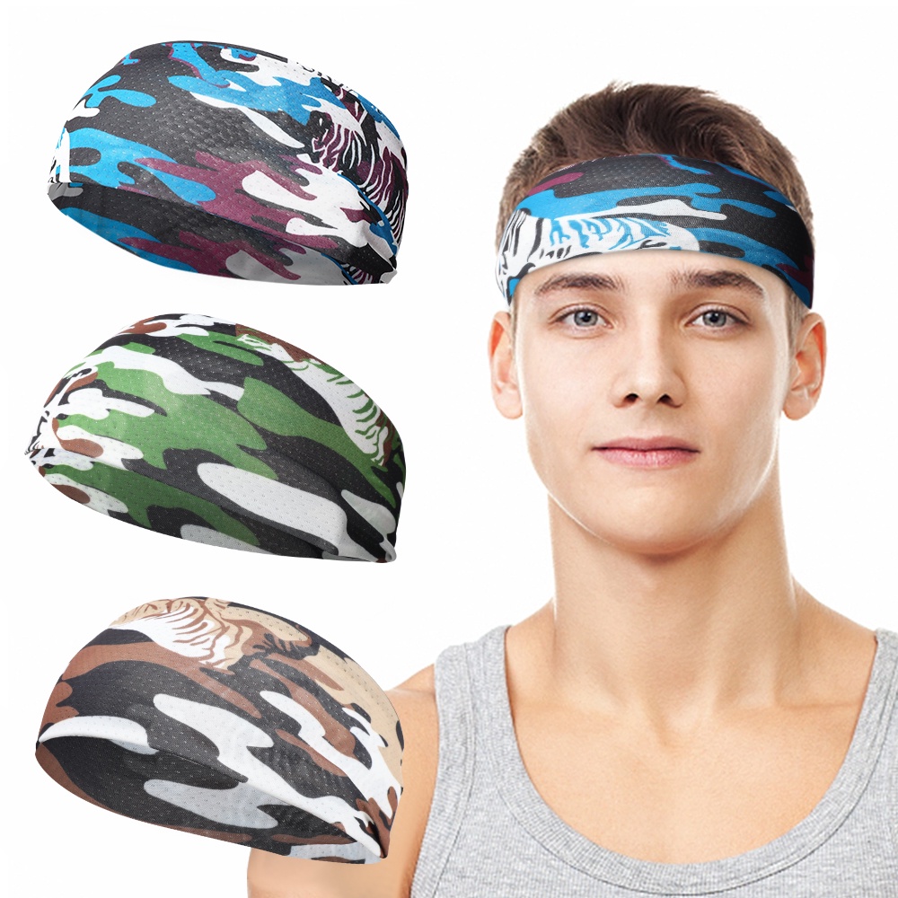 Băng Đô Cài Tóc Co Giãn Thoáng Khí Thấm Hút Mồ Hôi In Họa Tiết Rằn Ri Thời Trang Mùa Hè