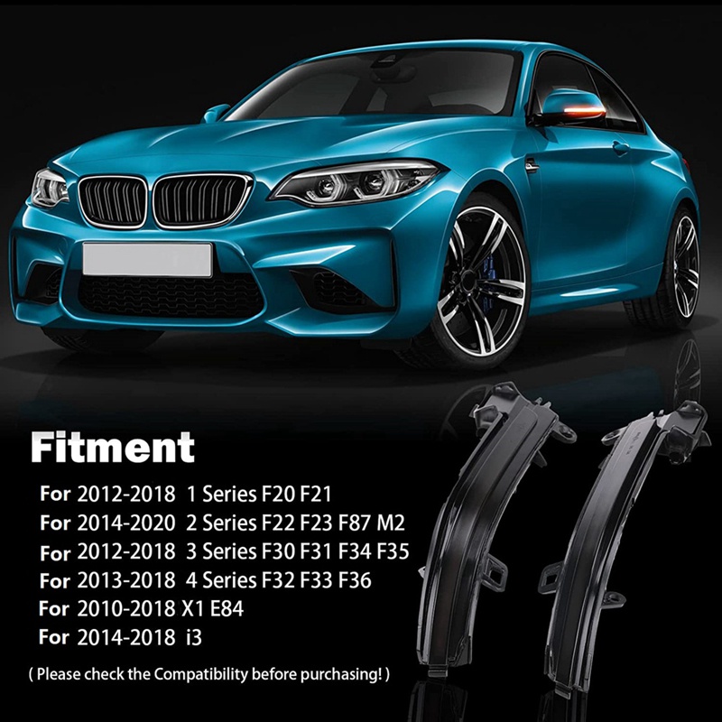 Đèn LED Xi Nhan Màu Đen Chuyên Dụng Cho BMW F30 F32 F36 F22 BMW 1 / 2 / 3 / 4 Series