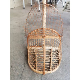 Lồng bẫy chim khuyên chim sâu. Khung gỗ nan tre già đã qua xử lý. Lẫy cực nhạy có móc treo lưới đan mau  MI126  