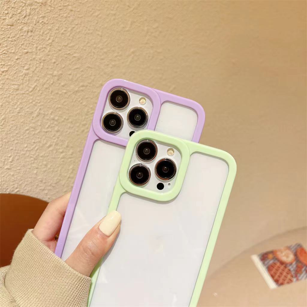 Ốp Điện Thoại TPU Silicon Mềm Trong Suốt Chống Sốc Bảo Vệ Ống Kính Máy Ảnh Cho iphone 14 Pro Max 13 12 11